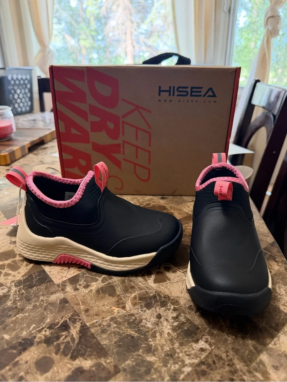 Little girls HISEA Ankle Supporting Waterproof Sneakers